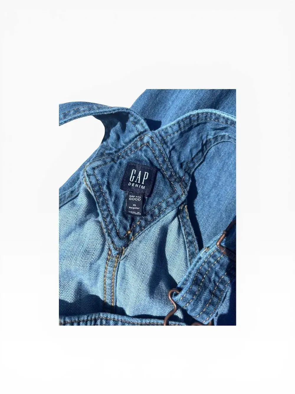 Denim Overalls Kids Medium Wash Blue Good Distressed Straight Leg‎
